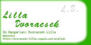 lilla dvoracsek business card